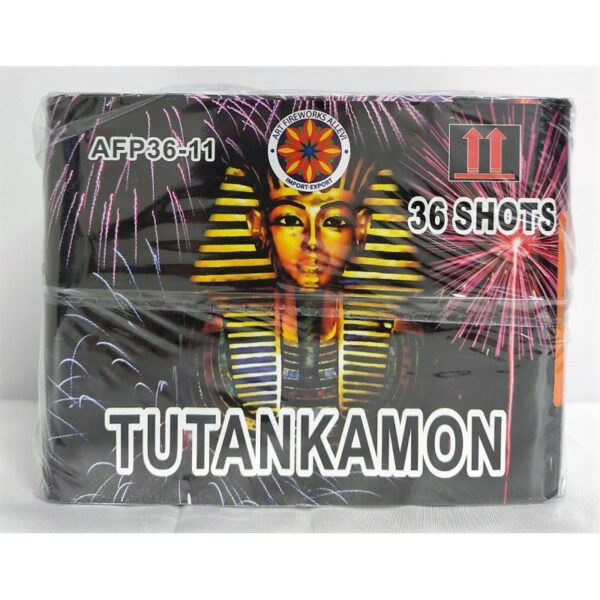 Batteria di fuochi artificiali 36 lanci calibro 20mm Tutankamon